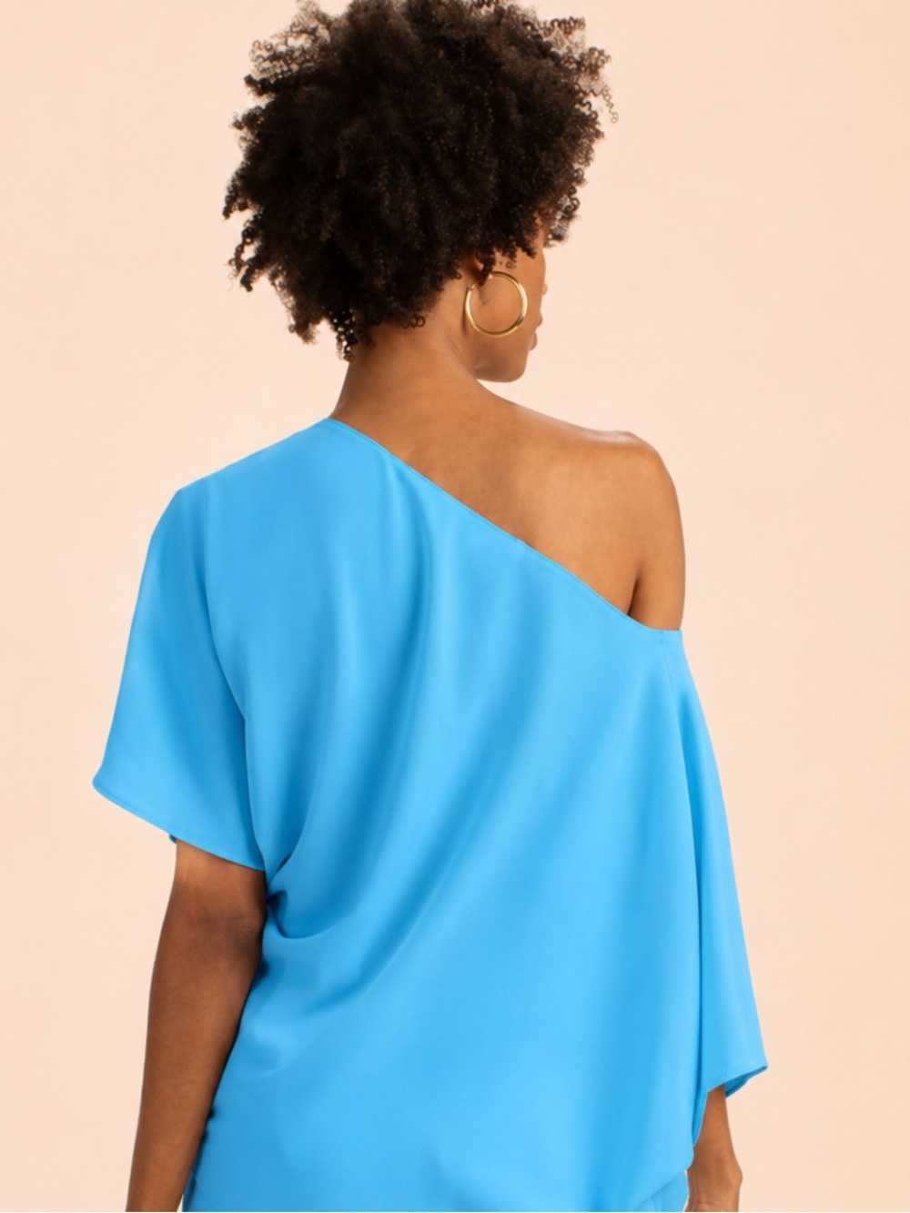 Trina Turk Asymmetrical Radiant Top BLUE - Picture 3 of 6
